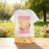 Cute Girl Summer Outfit Set With Cotton Fabric For Ages 3 To 8 Years