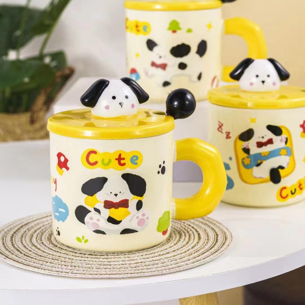 Creative Cute Puppy Ceramic Mug Cartoon Good Looking Coffee Cup Gift Box Souvenir Couple Birthday Gift