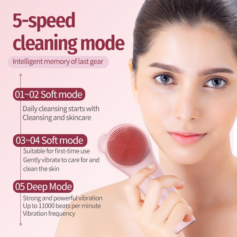 Electric silicone multifunctional cleansing instrument cleans blackheads beauty massage face wash bath brush ProfessionalGrade