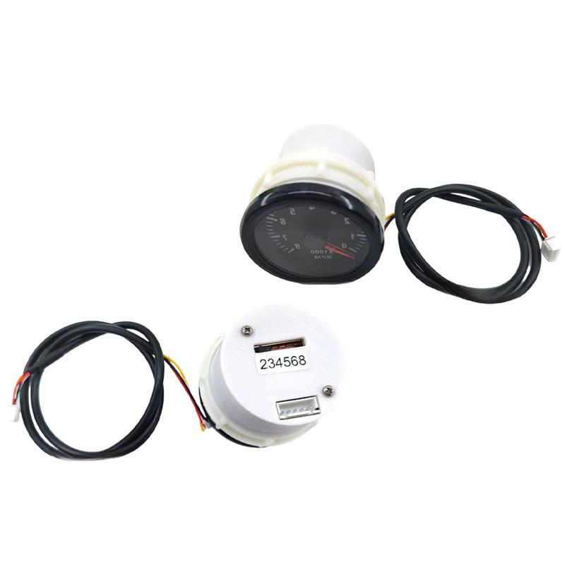 52mm Electric Tachometer 0-8000 RPM Tacho Meter For Cylinder Gas Engine Boats And Yachts Gauges Interior Parts Replace Plastic