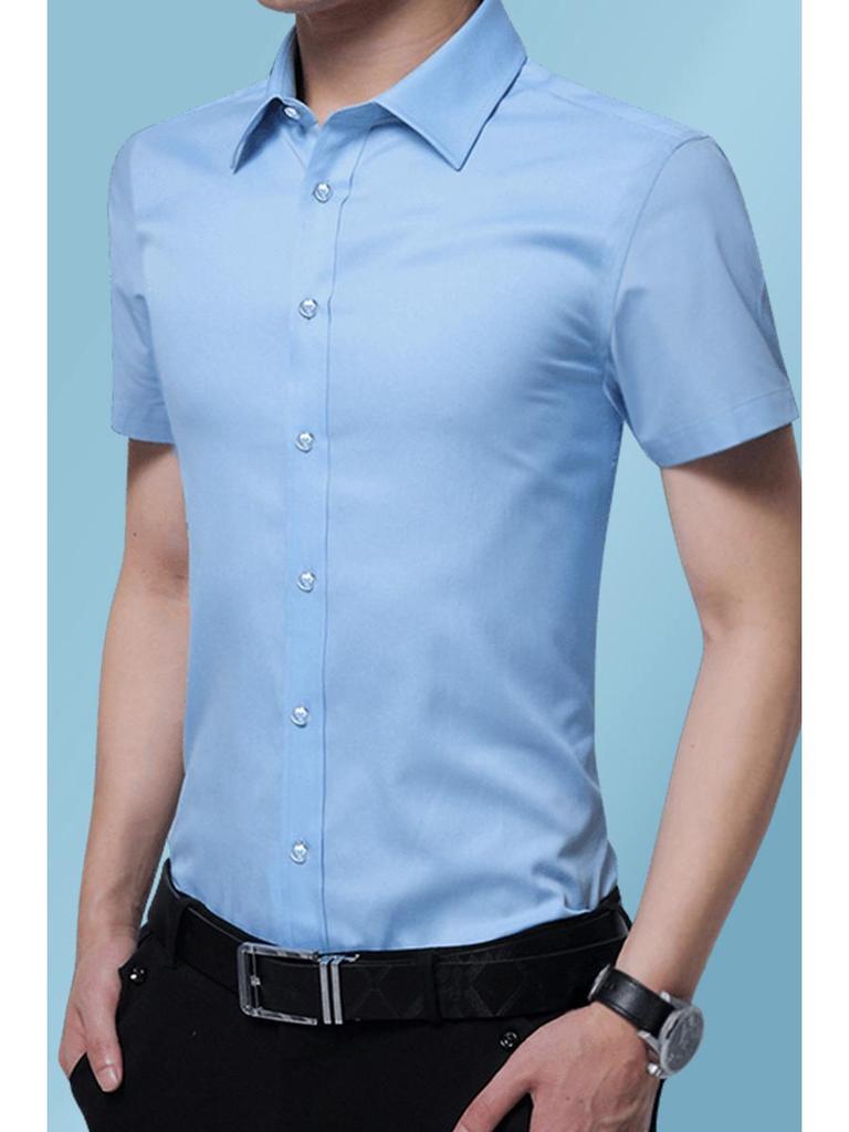 Herren Koreanischer Stil Slim Fit Graues Langarmhemd - Trendige Freizeit- und formelle Kleidung für Frühling und Herbst