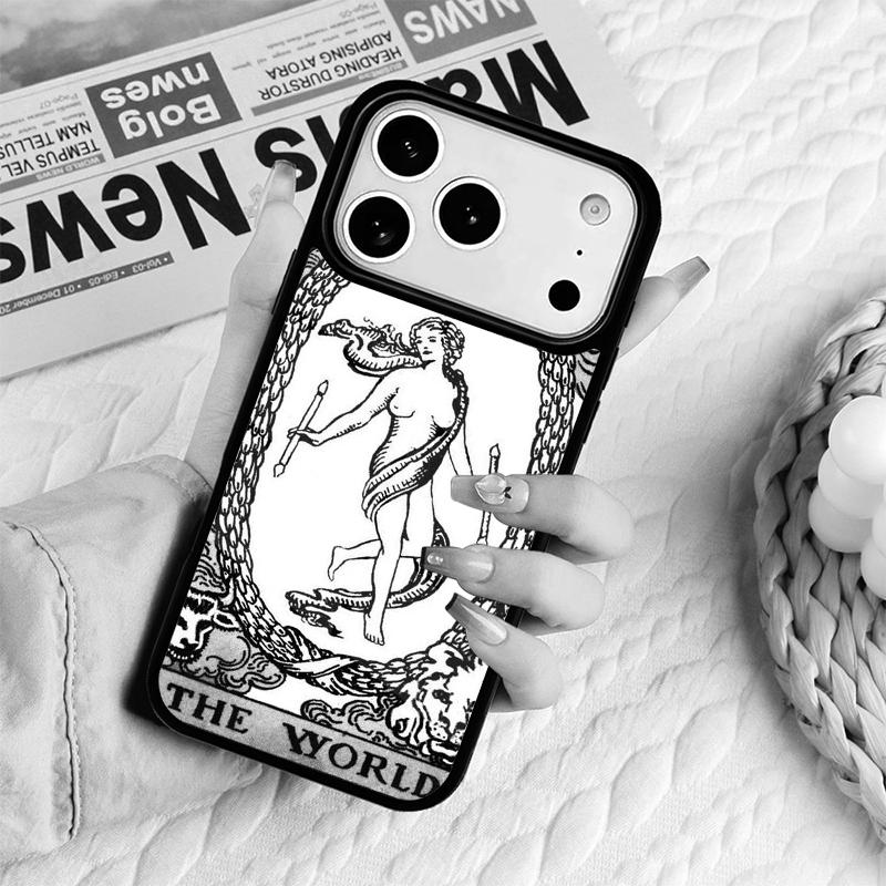 Tarotkarten Astrologie Sonne Mond Handyhülle Für IPhone 17 16e 15 14 13 12 11 Pro Max Air Mini Weiche Schutzhülle