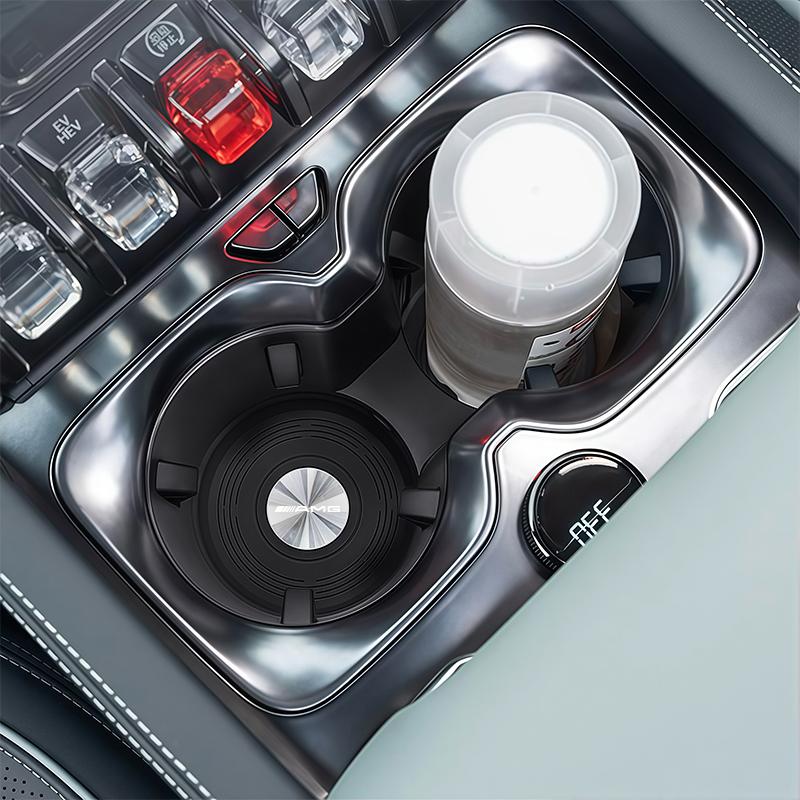 2Pcs Silicone Car Coaster Pad Non-slip Water Cup Mat Cover For Mercedes Benz AMG GLC W203 W206 W220 W205 W211 W212 W201 W210 GLE