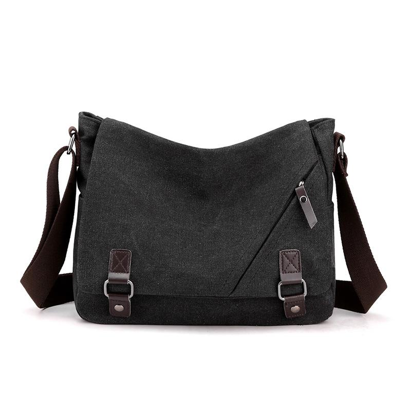 

Light Bag New Canvas Large Capacity Messenger Bag Multifunctial Fashi Trend Casual Shoulder Bag чёрный