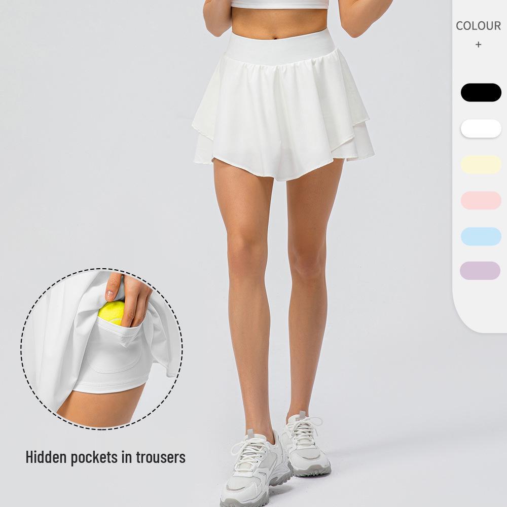 Women's Nude Feeling Yoga Tennis Skirt - Anti-Exposure, Breathable, Fitness & Dance Skirt for Running.