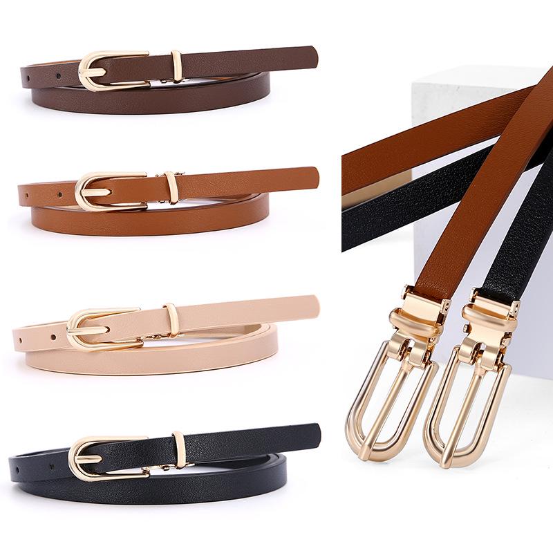 

Women s Simple Alloy Pin Buckle Thin Belt for Jeans 105 cm хаки