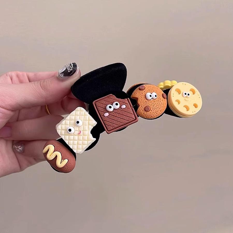 

Новый милый мультфильм печенье коготь для волос для женщин девочек креативное украшение для волос прекрасный зажим для волос коготь шпилька забавные аксессуары для волос