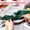 Yaomiao Set of 36 Multicolor Cloth Napkins Polyester Dinner Washable Napkins Cloth Bulk for Wedding Party Holiday Dessert Lunch Cocktail Birthday