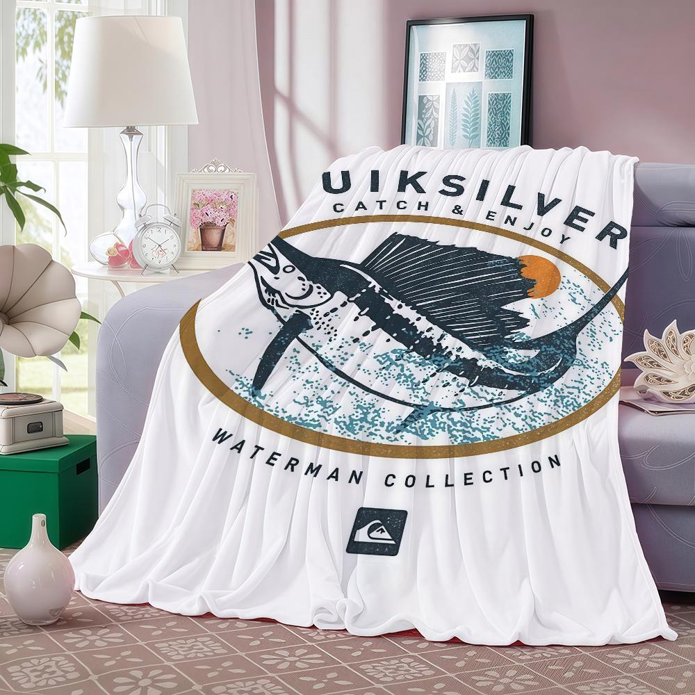 Fashion Print Q QuiksilverS Blanket For Sofa Office Bed Plane Travel Sleep Read Relax Camping Soft And Warm
