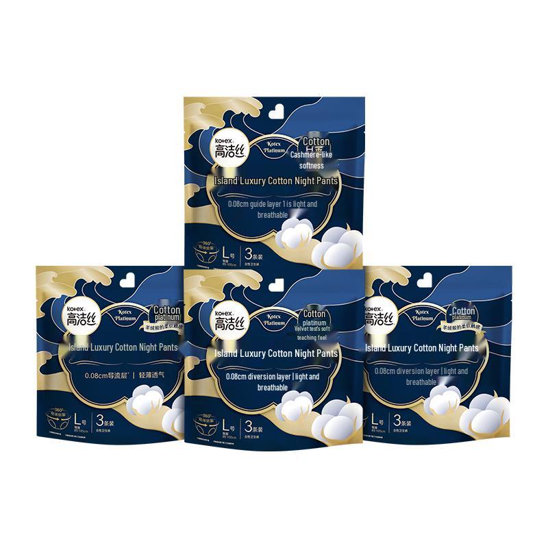 

Ночное менструальное белье Kotex из хлопка Sea Island