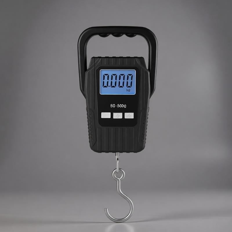 Small LCD Hand Hook Scale with 50Kg Weight Capacity Upgrades Perfect for Suitcases Fishing Market Quick Measurement