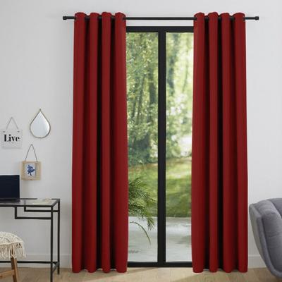 Set of 2 Blackout Curtains 140 X 260 Cm "Night" Cherry