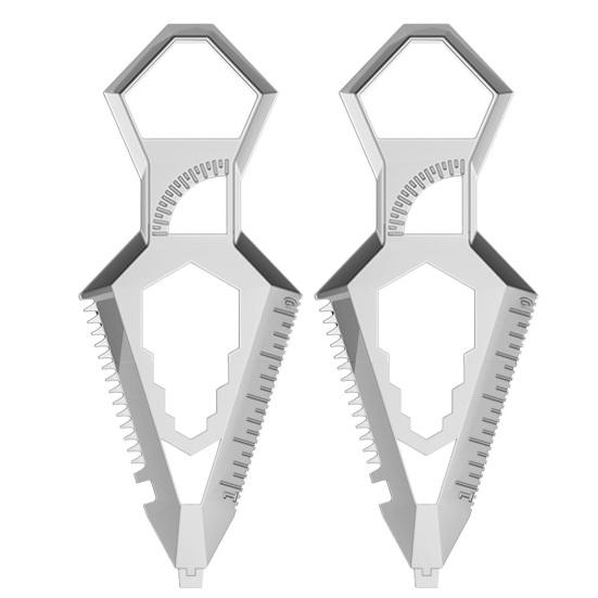 10-in-1 Taschen-Multitool Enthält Flaschenöffner Schraubendreher Schraubenschlüssel Lineal & Säge Kompaktes Schlüsselanhänger-Design Edelstahl EDC-Werkzeug für Zuhause Büro