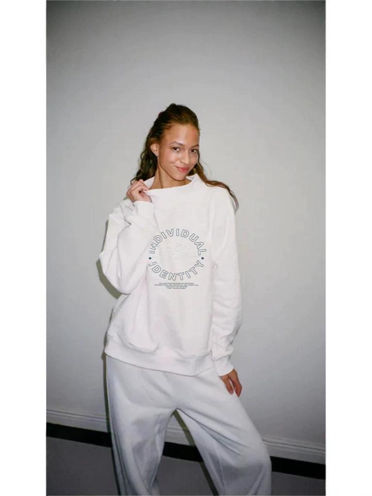 Heavyweight Autumn European Women's High-Collar Casual Hoodie