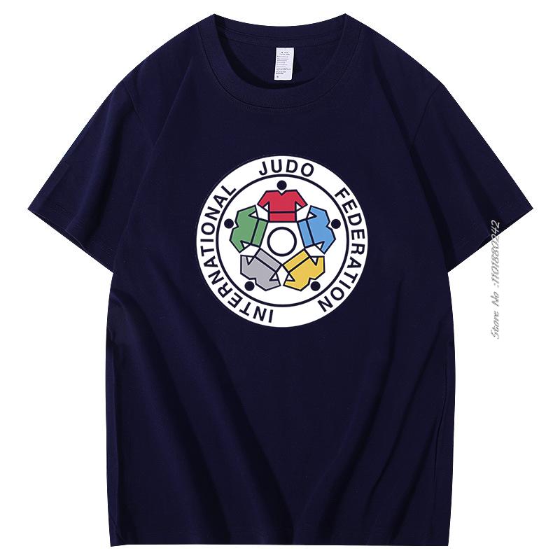 Fashion Crew Neck Tshirt Summer Cotton Tees Loose Tops Ijf International Judo Federation Unisex Mens Short Sleeve Tshirt
