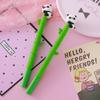 Bamboo Panda Neutral Pen for Students - Cute Panda Cartoon Design, Black, High-Quality Silicone, Prize Ballpoint Pen