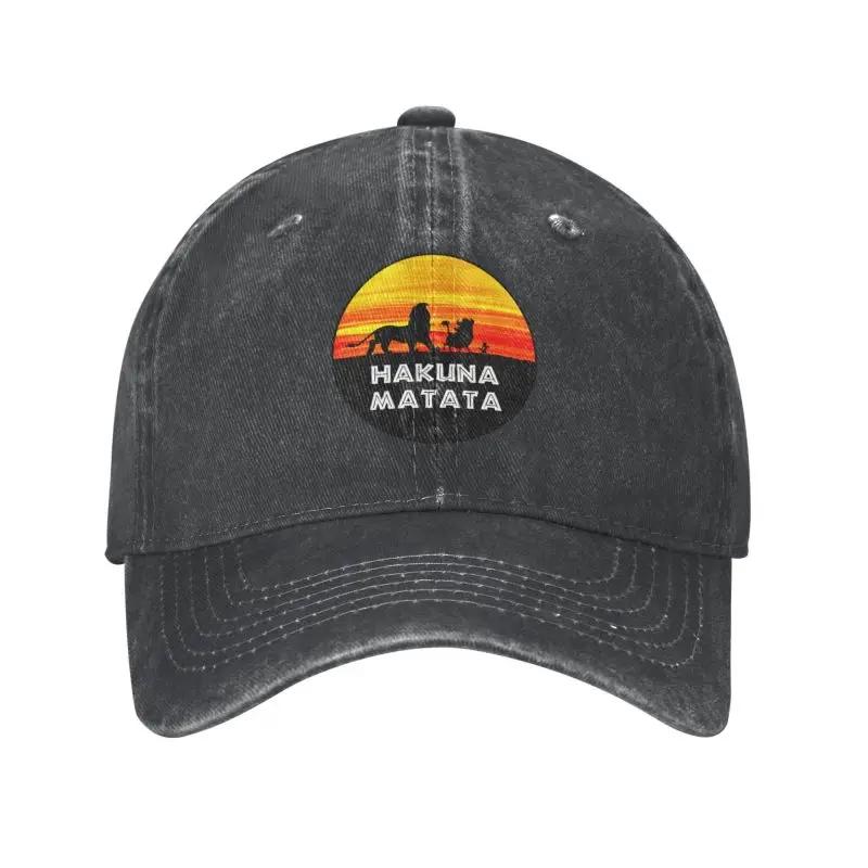 Personalized Cotton Hakuna Matata Baseball Cap Women Unisex Breathable Funny Timon Pumba Dad Hat Sports Baseball Cap