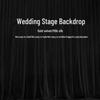 Gold and Black Velvet Wedding Backdrop with Red Gauze Drapes