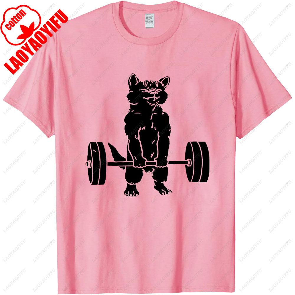 PR lub Er Podnoszenie Ciężarów Kulturystyka Fitness Siłownia Niezbędny Męski T-shirt Krótki Rękaw Luźny Oddychający Kreatywny Codzienny Fajne Koszulki