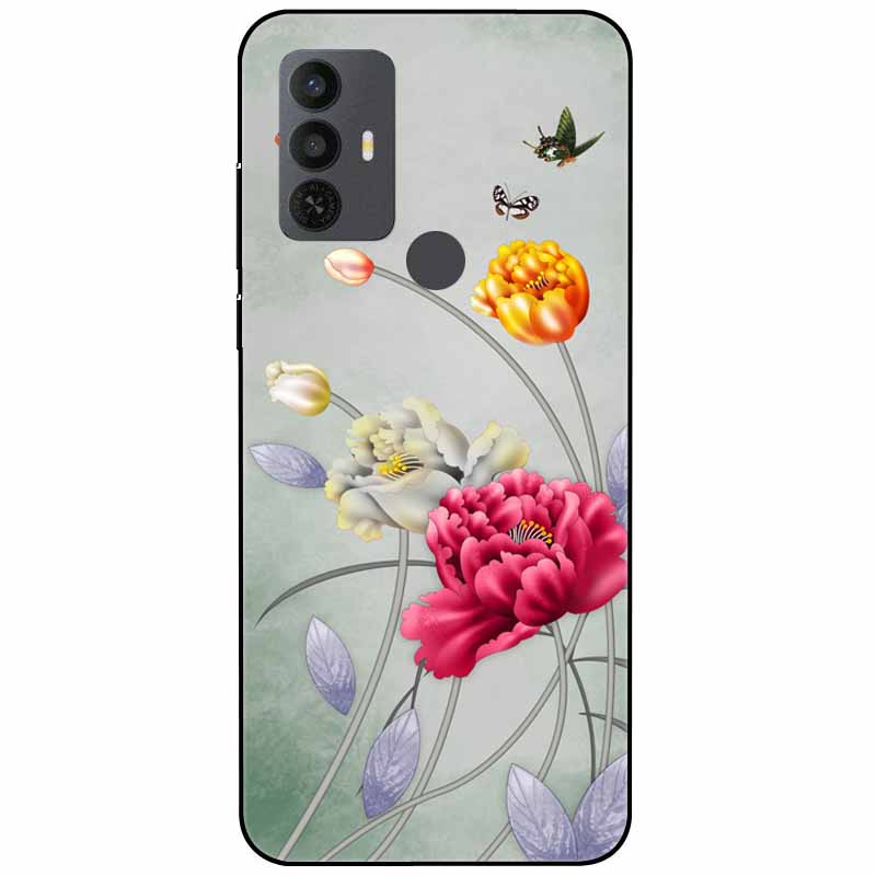 Phone Cover For Alcatel 1V 2021 Case Silicone Lovely Black Bumper Soft TPU Coque for Alcatel 1V (2021) 6002A 6002D 1 V Shells