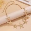 Chain Starfish Waist With Electroplated Alloy For Summer Fashion Accessory