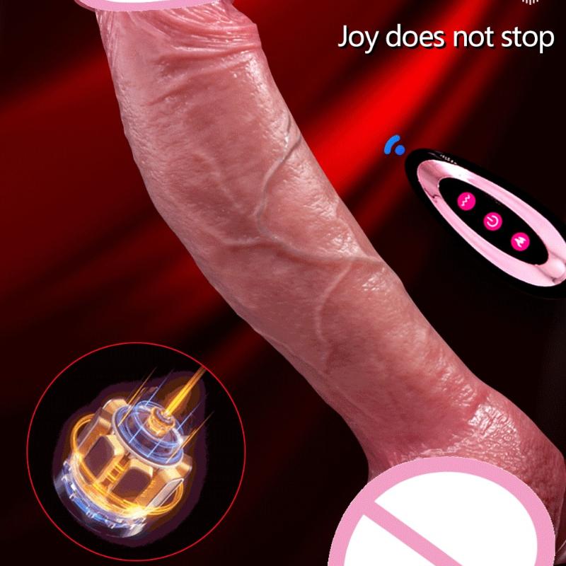 Teleskopischer 27 cm langer realistischer Dildo Vibrator Penis Teleskopischer Schwingender Heizender Silikon Dildo Weiblich Fernbedienung Vibratoren für Unisex Masturbator