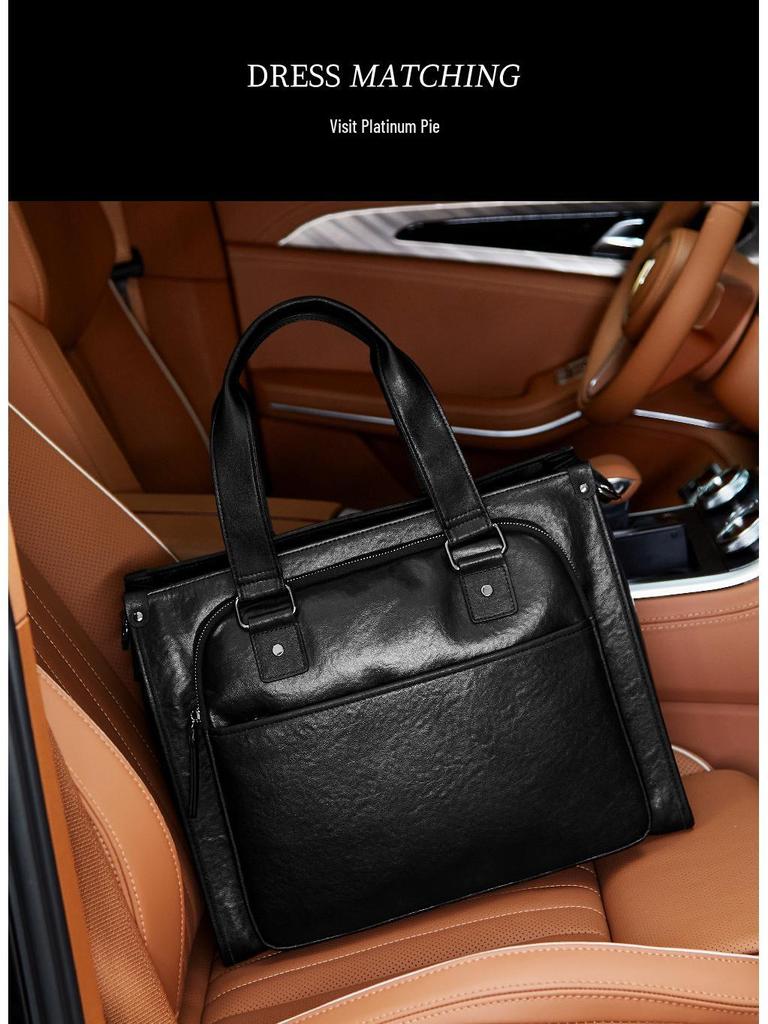 Men's Premium Leather Crossbody Briefcase & Laptop Shoulder Bag