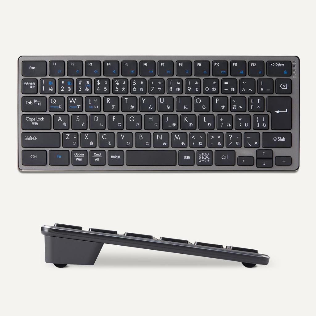 Amazon Basics Portable Wireless Keyboard for Slim Design with Desktop and x x Black Tablets, (Compatible PCs, Laptops, Smartphones, Tablets), 29.7cm