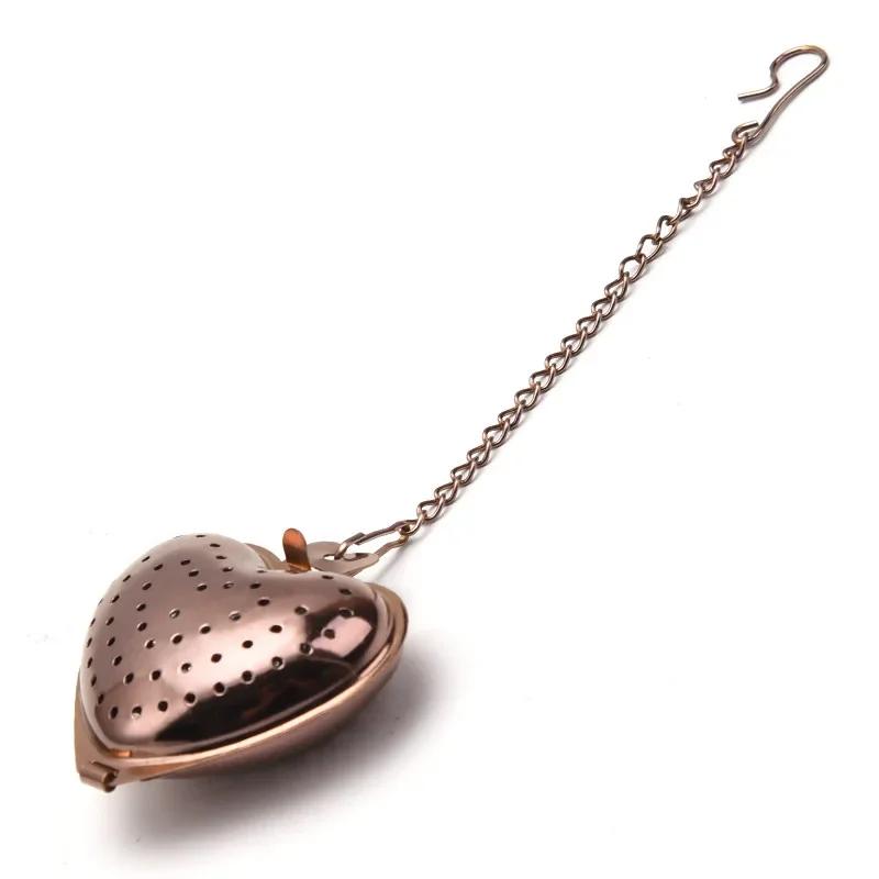 Tea Strainer Heart Shape Stainless Steel Tea Infuser Locking Spice Tea Ball Strainer Mesh Infuser Strainers Kitchen Accessories