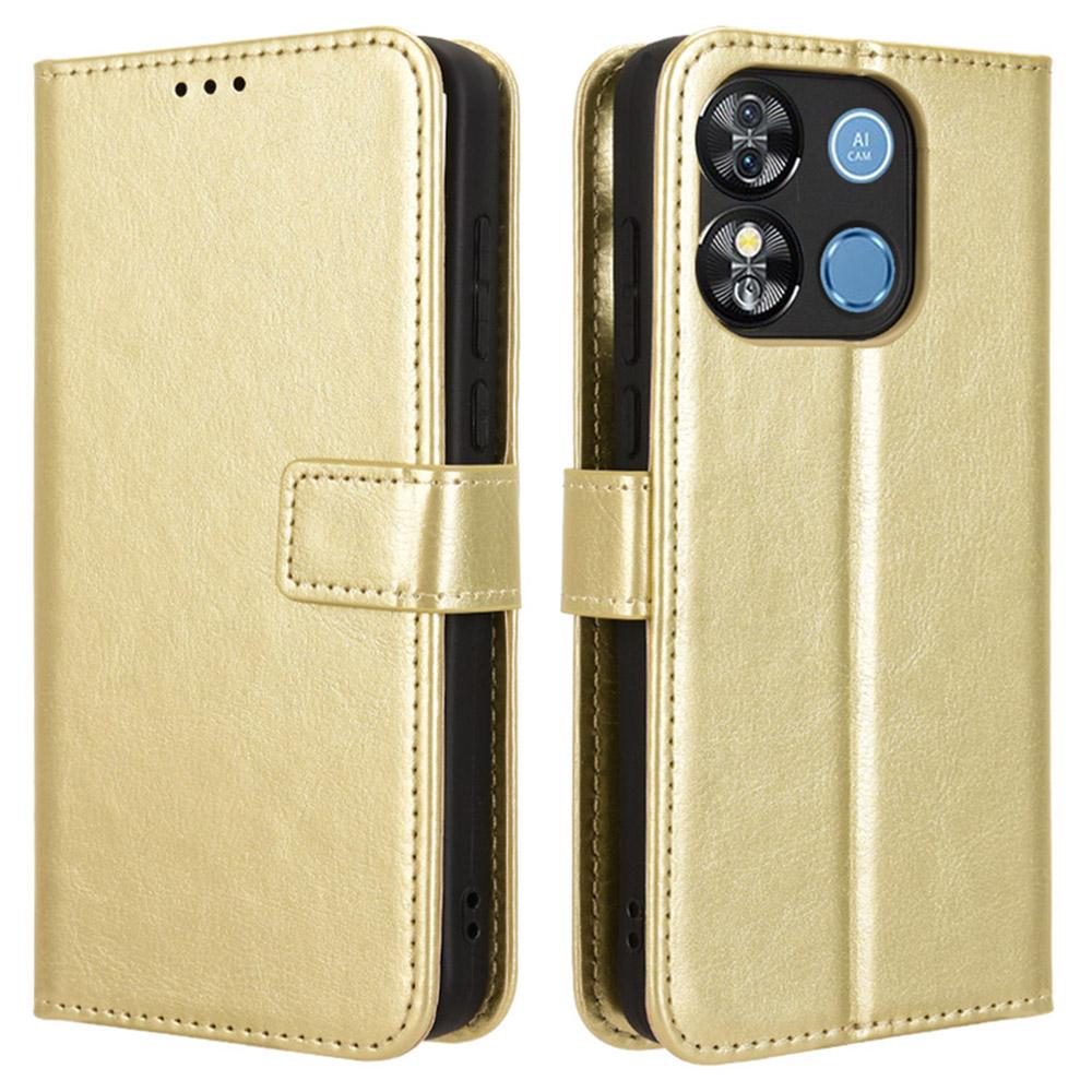 Für Oukitel C57 Pro/C57s Hülle Crazy Horse Textur PU Leder Handy Brieftasche Hülle