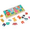 Montessori Wooden Dress-Up Puzzle Game for Kids: Changeable Outfits for Boys & Girls