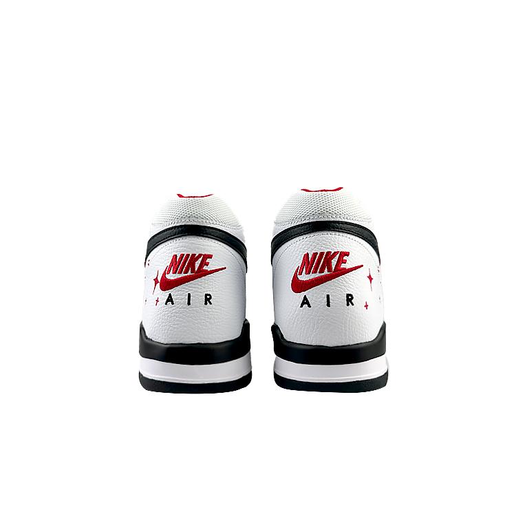 Nike Flight Legacy Mid top Vintage Basketball Shoes Unisex Black White Red BQ4212-100(Team40-)