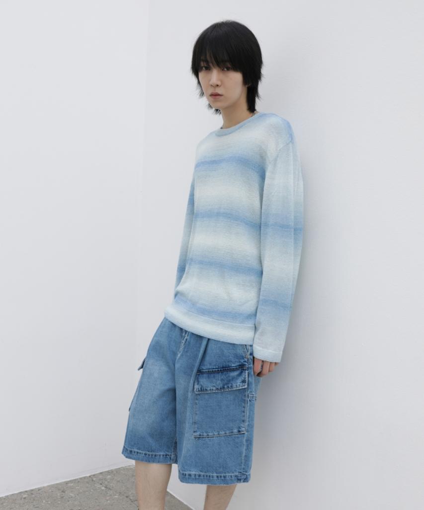 MINAV Gradient Boucle Knit [Blue]