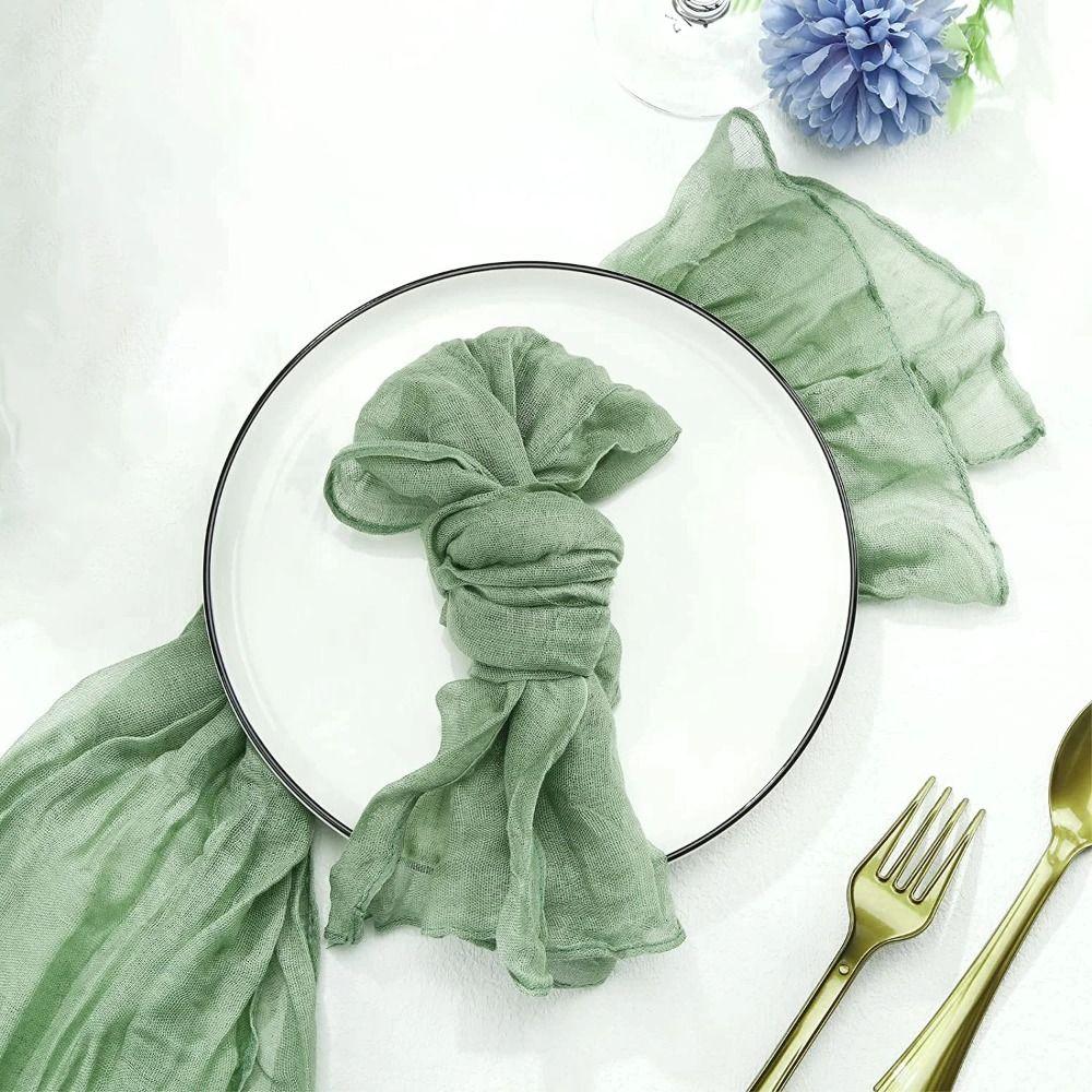 Rustic Country Gauze Tablecloth Vintage Cheesecloth Table Setting Table Runners  Birthday