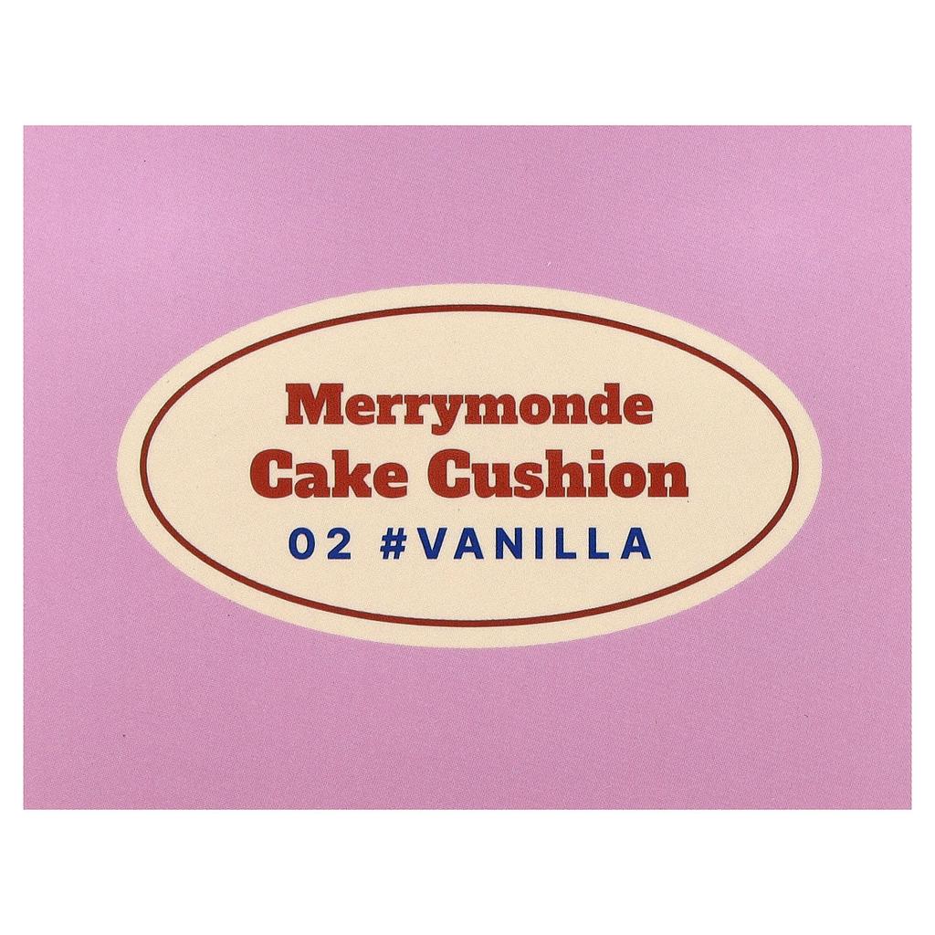 Merrymonde Cake Cushion, SPF 40, PA++, 02 Vanilla, 2 pcs, 11g each