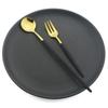 Black Gold Cutlery Set Knives Dessert Fork Tea Spoon Flatware Dinnerware Stainless Steel Dinner Silverware Kitchen Tableware Set