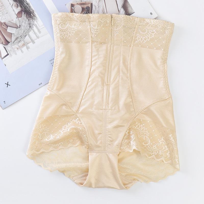 High-Waist Tummy Control Body Shaping Pants with Zipper - Postpartum Slimming and Hip-Lifting Waist Cincher for Plus Size Women, Anti-Roll Edge