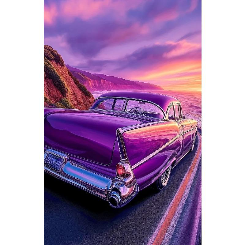 Classic Cool Supersport Car Sunset Colorful Posters and Prints Canvas Printing Wall Art Picture for Living Room Home Decora Gift