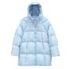 Womens Mid-Length Puffer Coat 90% White Duck Down Loose Fit Winter Warm Hooded Jacket Daily Commute