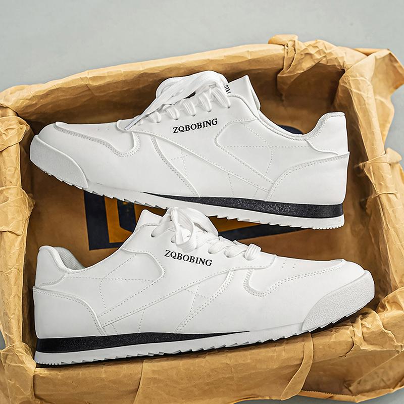 New Men's Shoes Spring Autumn Waterproof Walking Shoes Non-Slip Cushioning Men's Casual Leather Sports Shoes Men's Tennis Shoes