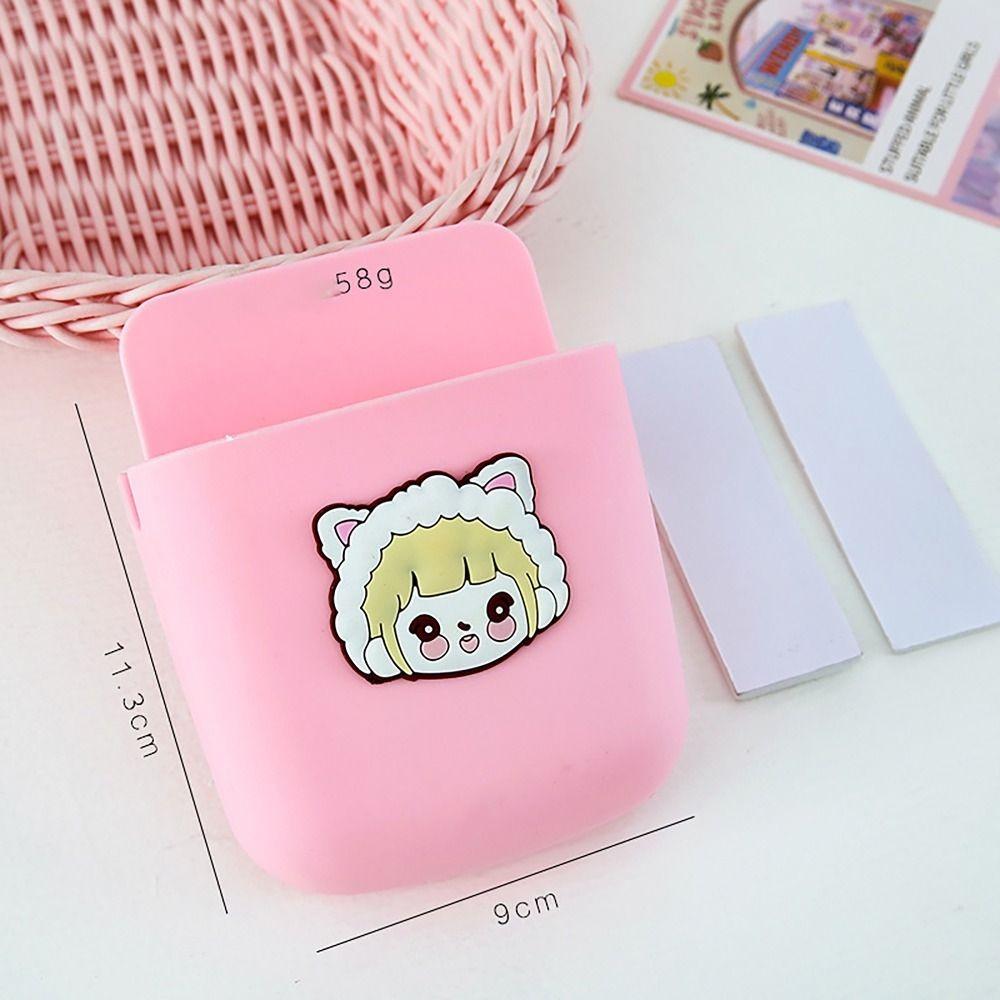 

Plastic Storage Box Wall-Mounted Charging Holder Cartoon Remote Control Shelf for Home Student GIRL