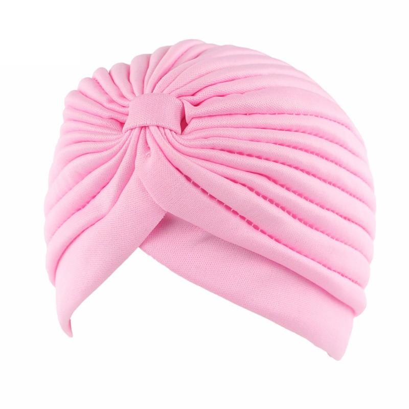 Stretchy Knot Twist Turban Bandanas Women Headscarf Bonnet Muslim Hijab Indian Hats Female Chemo Cap Adult Solid Color Head Wrap