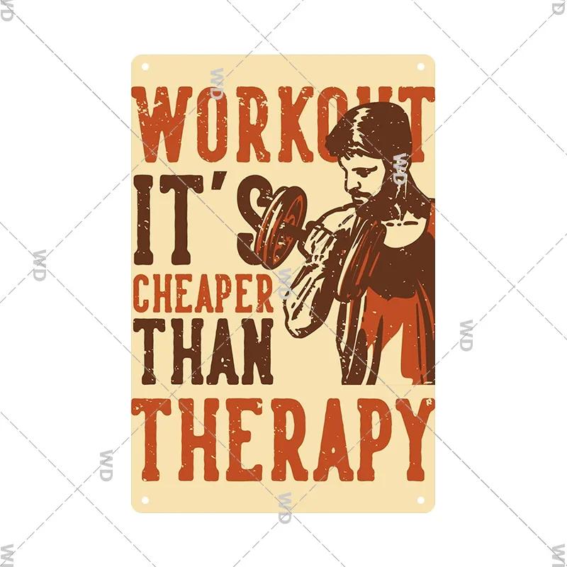 Gym Retro Metal Tin Sign Fitness Funny Vintage Iron Poster Exercise Motivation Quote Home Bar Pub Garage Man Cave Decor Gifts