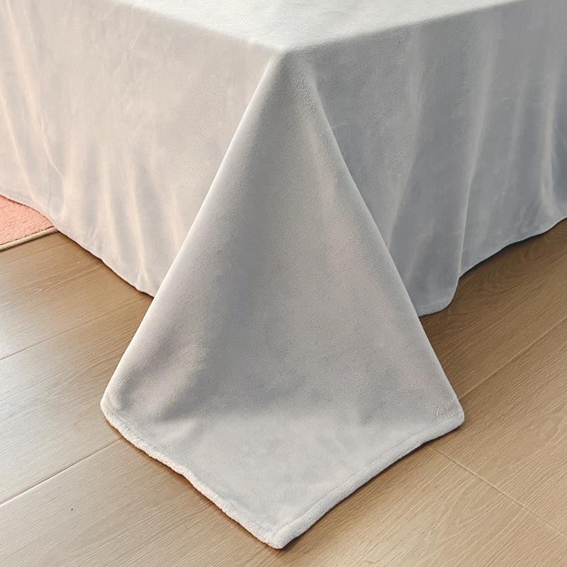 Thickened Jacquard Milk Fleece Winter Bedding Set - Flannel Coral Fleece Duvet Cover with Added Fleece Sheet, Dormitory Three-Piece Set
