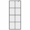 Vidaxl Shower Wall, Transparent ESG Glass, 80X195 Cm, Black