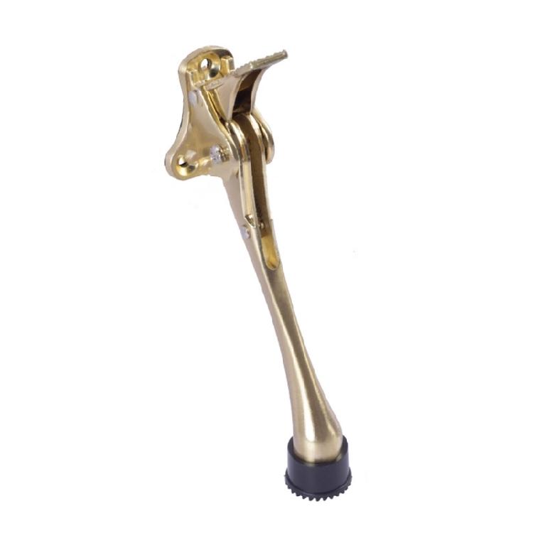 Adjustable Door Holder with Nonslip Rubber Tips Easy Pedals Kick Down Door Stop Wall Protector Zincs Alloy Doorstop