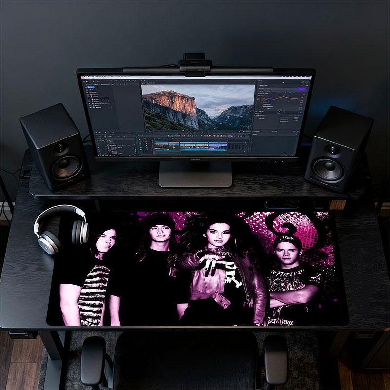 Tokio Hotel Band Mouse Pad, Large Gaming Desk Mat, Non-slip XXL Mousepad for Laptop & Tablet, Mini PC Playmat with Stitched Edges