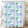 Animal Print Shower Curtain Blue Dog Pattern Bath Decor Pet Lovers Gift Idea Polyester Fabric Waterproof 72''x84'' (183cm x 213c