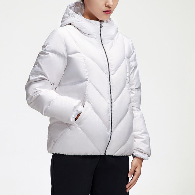 Adidas Neo Sports Casual Breathable Hooded Jacket Down Coat Winter Women Outerwear White DU2359