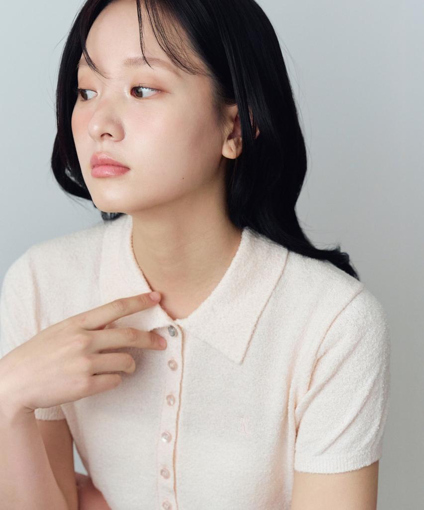 KNIZURE Classic Boucle Collar Half Knit_2 Colors